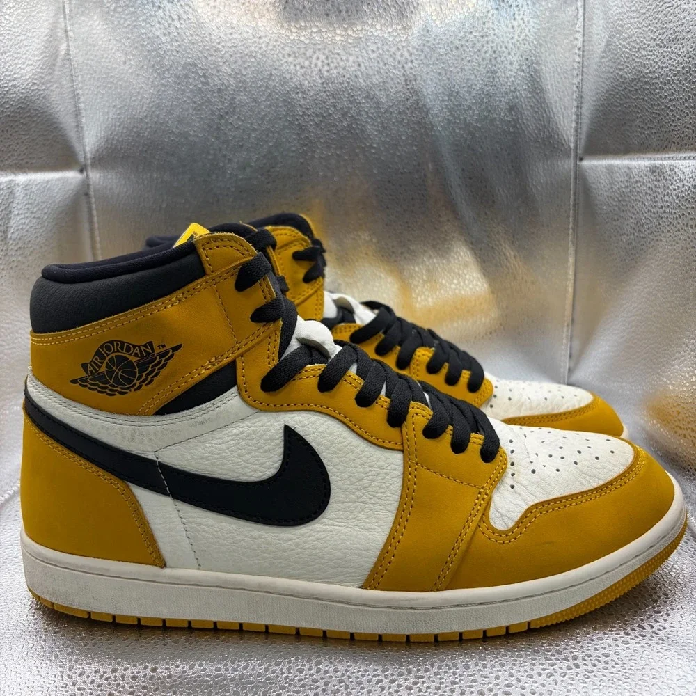 Size 11.5 Nike Air Jordan 1 Retro High OG Yellow Ochre Mens Shoes DZ5485-701